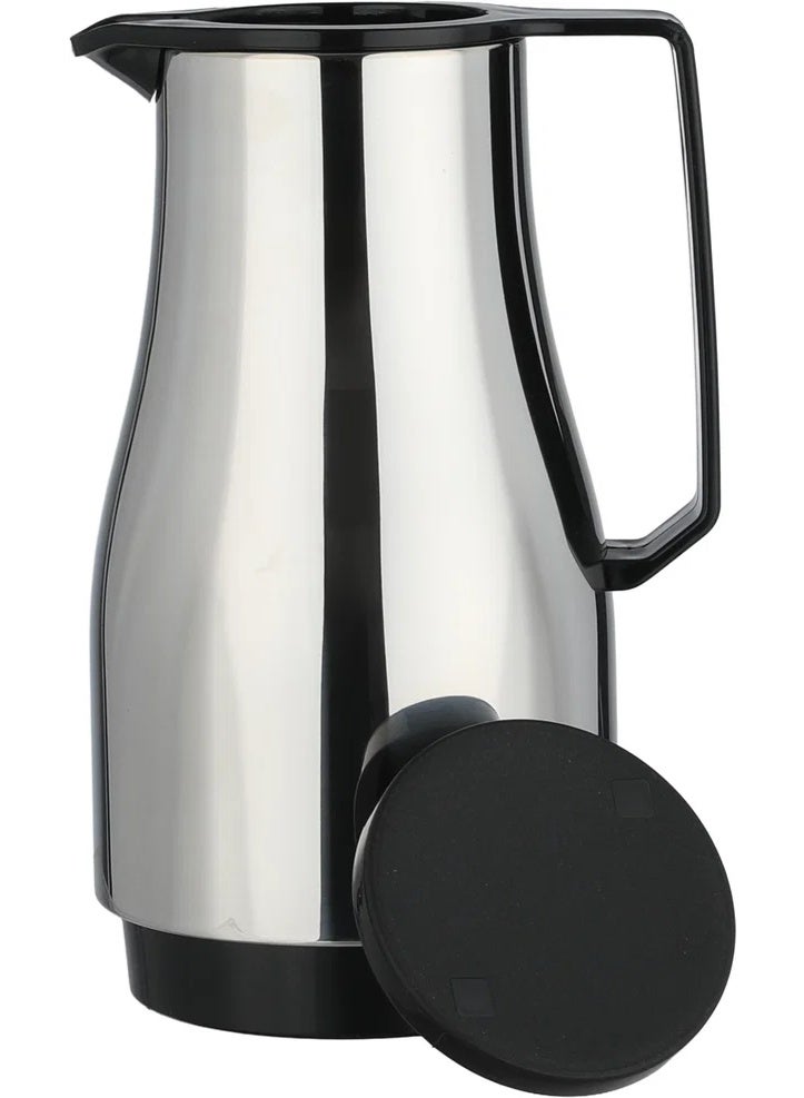 helios Thermos, 1 Liter, Glass Interior - Silver Black - Image 4