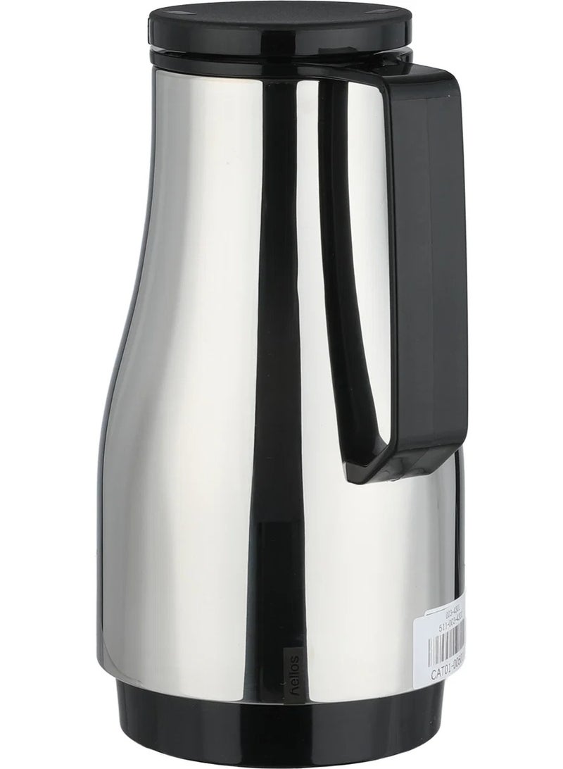 helios Thermos, 1 Liter, Glass Interior - Silver Black - Image 2