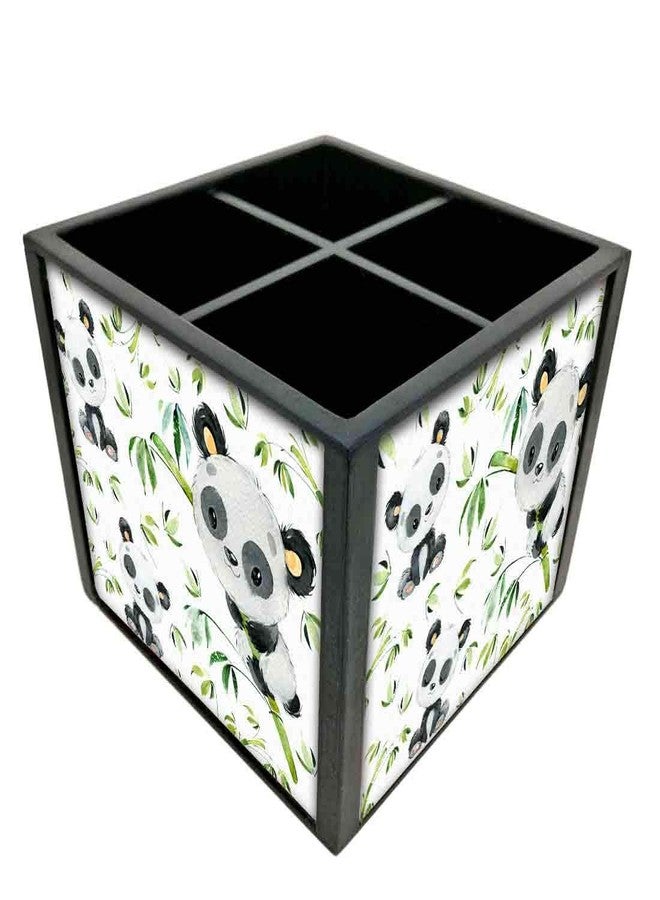 Nutcase Designer Cutlery Stand Holder Silverware Caddy-Spoons Forks Knives Organizer for Dining Table & kitchen W-5.75" x H -4.25" x L-5.5"�- Cute Panda - Image 3