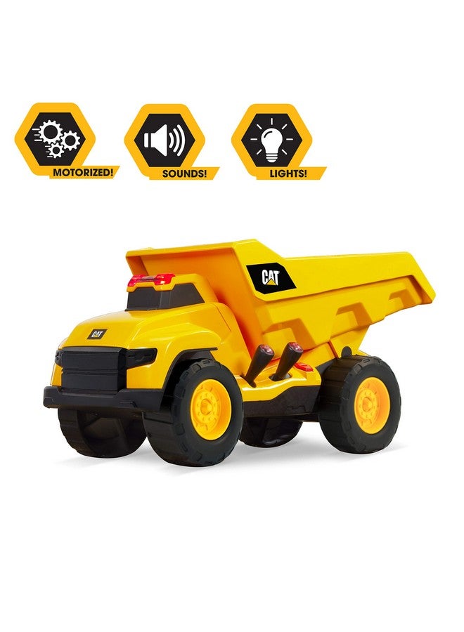CAT CAT Construction Toys, Motorized Dump Truck Toy, 6 Unique Sounds, 2 Motorized Functions, Lights & Sounds, Includes 3 AA Batteries. - Image 2
