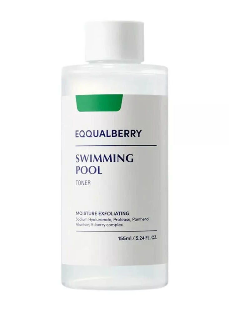 eqqualberry Swimming Pool Protease Facial Toner - 5.24 Fl. Oz / 155ml | Hydrating & Soothing Toner for Face | Pore Control & Mild Exfoliating | All Skin Types | Korean Skincare - EWG Green - Image 1