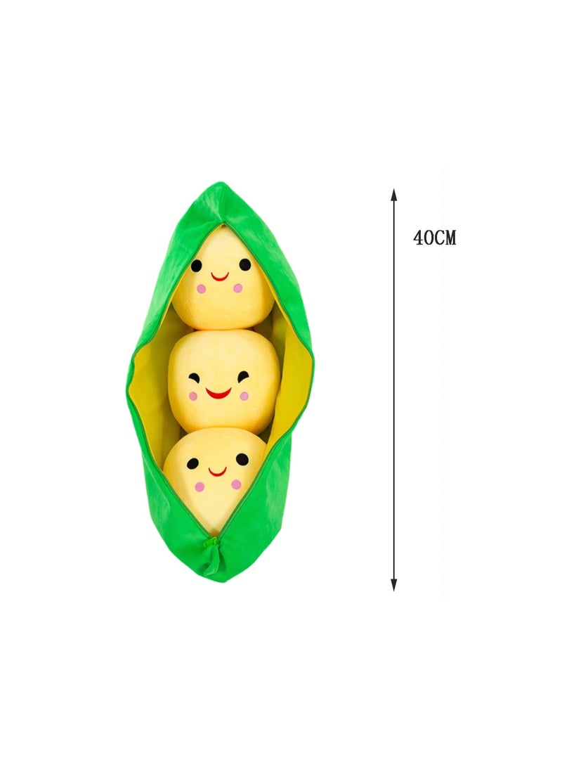 40 CM Creativity Pea Plush Toy Soft Stuffed Cute Doll For Girls And Boys All Ages Gift - Image 2
