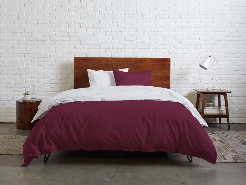 Tigers Trade Lines Quilt cover set from Mix Catalogue - Cotton - 3 Piece - for Main Rooms and Youth Rooms (Maroon White, for 160cm large bed (Main Rooms))