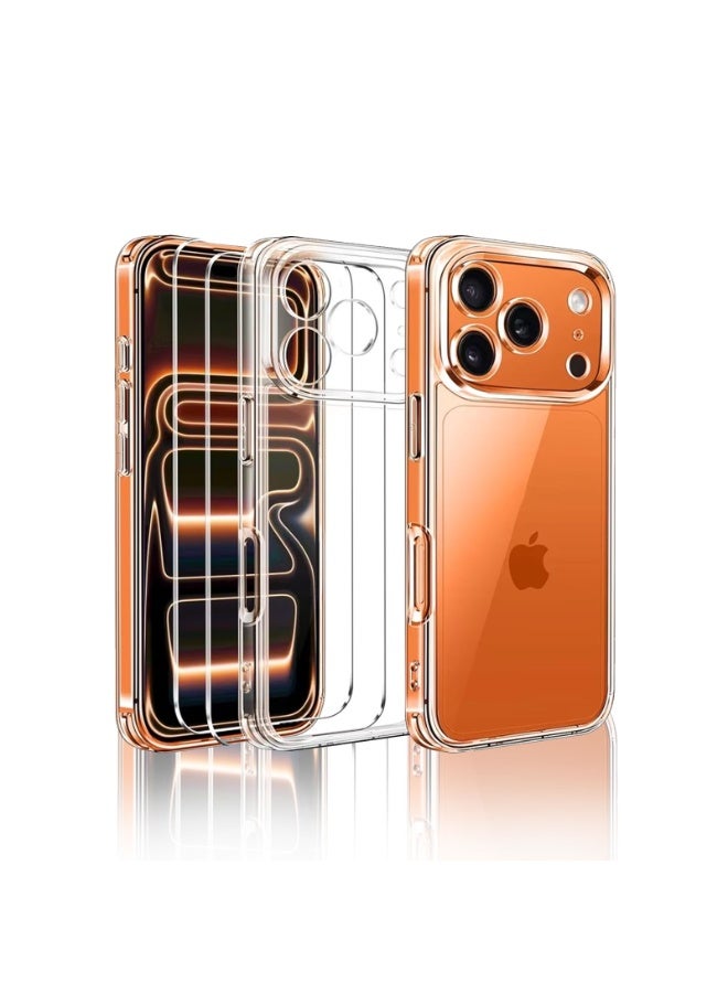 جراب شفاف من hopX لهاتف iPhone 17 Pro Max (6.9 بوصة) - حماية من السقوط بدرجة عسكرية، مضاد للاصفرار، [حماية كاملة للكاميرا]، غطاء نحيف مقاوم للصدمات، غطاء شفاف عالي الجودة لهاتف iPhone 17 Pro Max - Image 1