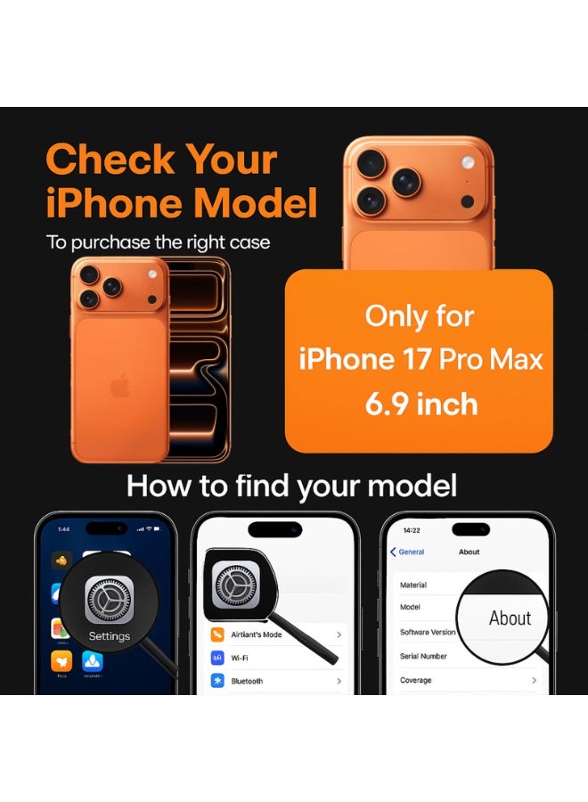 جراب شفاف من hopX لهاتف iPhone 17 Pro Max (6.9 بوصة) - حماية من السقوط بدرجة عسكرية، مضاد للاصفرار، [حماية كاملة للكاميرا]، غطاء نحيف مقاوم للصدمات، غطاء شفاف عالي الجودة لهاتف iPhone 17 Pro Max - Image 3