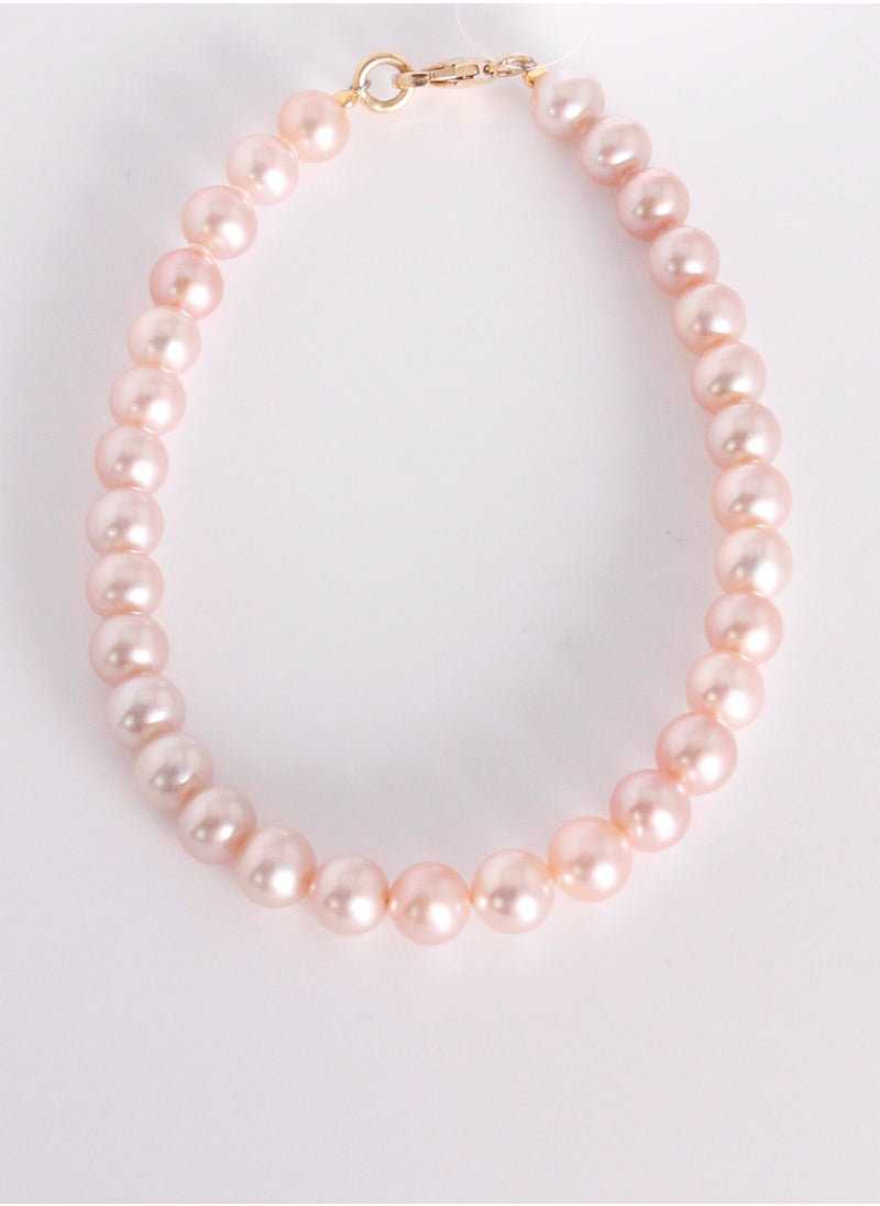 MIKURA - Bracelet 1st 19Cm, Freshwater Pearls, A Quality, Natural Multi Color, 6.0-5.5MM, 18KY - Image 1