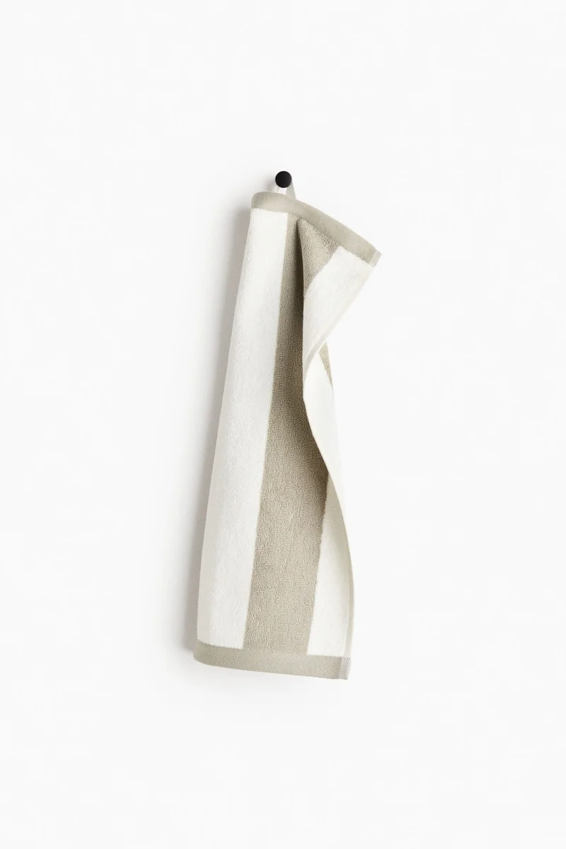 H&M Striped cotton terry guest towel