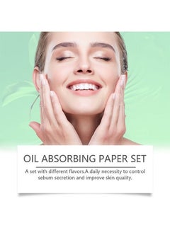 EELHOE Oil Absorbing Powder Puff，Oil Blotting Sheets for Face-100 Counts Green Tea Blotting Paper for Oily Skin with Portable Mirror & Makeup Puff -Absorb Excess Oil,Skin Friendly and Comfortable.  - Image 2