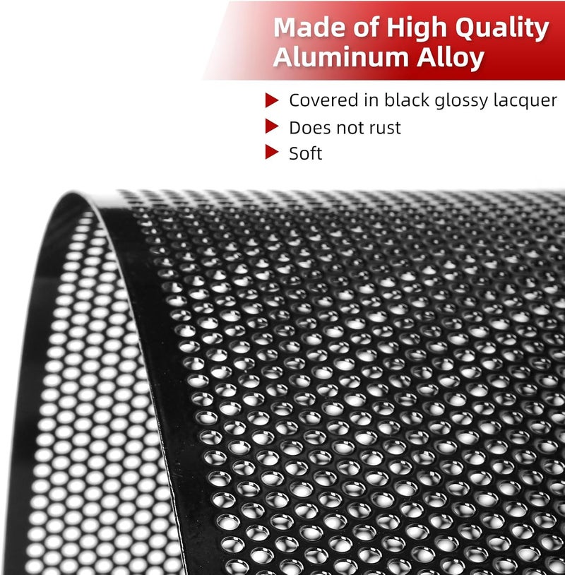 AggAuto Aluminum Grill Mesh Insert for Jeep Wrangler JK JKU 2007-2018 - Black - Image 3