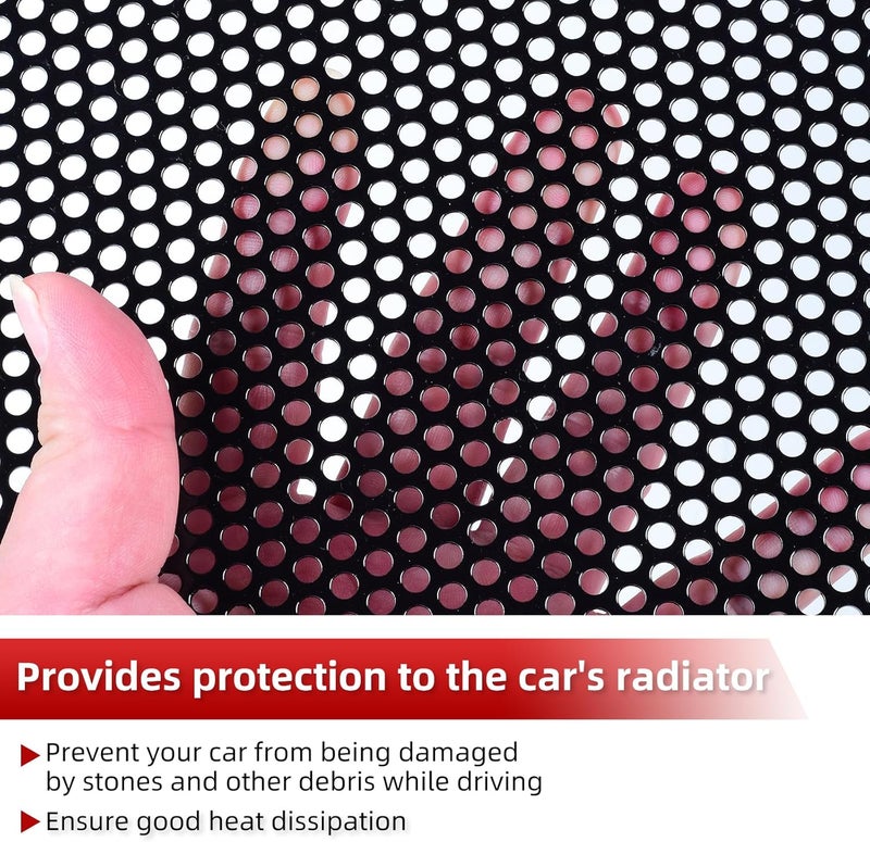 AggAuto Aluminum Grill Mesh Insert for Jeep Wrangler JK JKU 2007-2018 - Black - Image 4