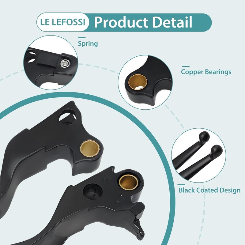 LE LEFOSSI Black Brake Clutch Hand Lever Set - Image 4