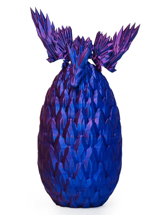 AUMEILLER 3D Printed Dragon,Easter Eggs,Easter Basket Stuffers for Teens,3D Printed Dragon with Wings,Executive Desk Toys, Easter Gifts for Kids(Purple) - Image 1