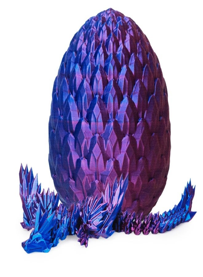 AUMEILLER 3D Printed Dragon,Easter Eggs,Easter Basket Stuffers for Teens,3D Printed Dragon with Wings,Executive Desk Toys, Easter Gifts for Kids(Purple) - Image 2