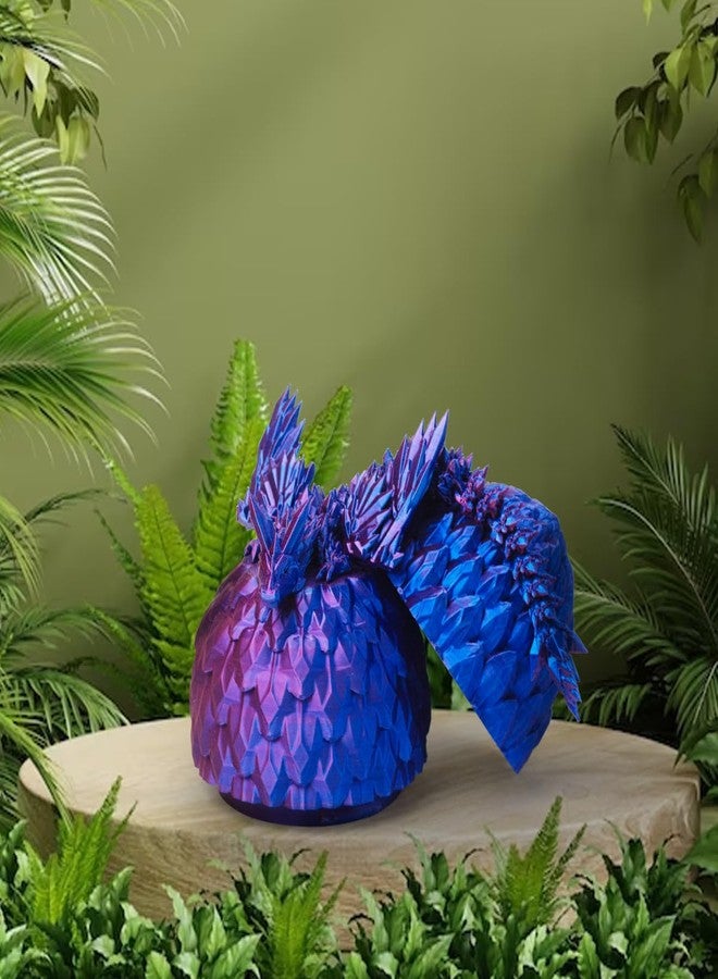 AUMEILLER 3D Printed Dragon,Easter Eggs,Easter Basket Stuffers for Teens,3D Printed Dragon with Wings,Executive Desk Toys, Easter Gifts for Kids(Purple) - Image 4