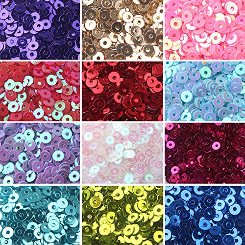 ZIJING 3mm Mini Tiny Flat Sequins Black Gold Colors 17500pcs Loose Sequins for Embroidery, Applique, Arts, Crafts and Embellishment - Image 1