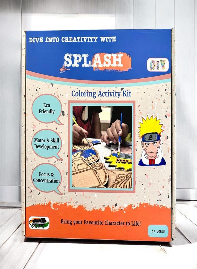 سبلاش مجموعة طلاء الخشب للأطفال من SPLASH | مجسمات ناروتو الخشبية | للأعمار من 4 سنوات فما فوق | ممتعة، تعليمية، وهدية للأطفال | نشاط صفي | مجموعة طلاء | هدية عيد ميلاد | مجموعات حرفية للرسم | ناروتو. - Image 5