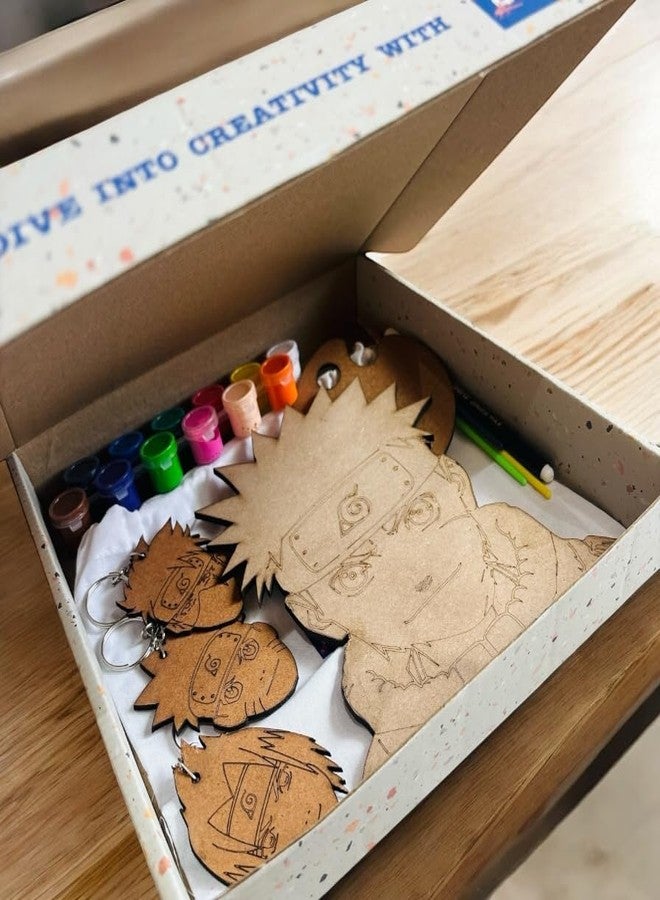 سبلاش مجموعة طلاء الخشب للأطفال من SPLASH | مجسمات ناروتو الخشبية | للأعمار من 4 سنوات فما فوق | ممتعة، تعليمية، وهدية للأطفال | نشاط صفي | مجموعة طلاء | هدية عيد ميلاد | مجموعات حرفية للرسم | ناروتو. - Image 2