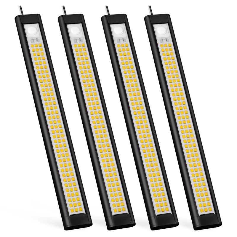 GZV 12V LED Light, 12 Volt Light Bar, Enclosed Trailer Lights, LED Light for RV Interior, String Lights for Trailer, Shed, Track, Van, RV(4Pack, 4000K, Black) - Image 1