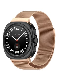 Generic Compatible with Galaxy Watch Ultra Bands,Magnetic Metal Wristband Stainless Steel Mesh Milanese Loop Magnetic Clasp Replacement Strap for Samsung Galaxy Watch Ultra Band 47mm Men Women (Rose Gold)  - Image 1