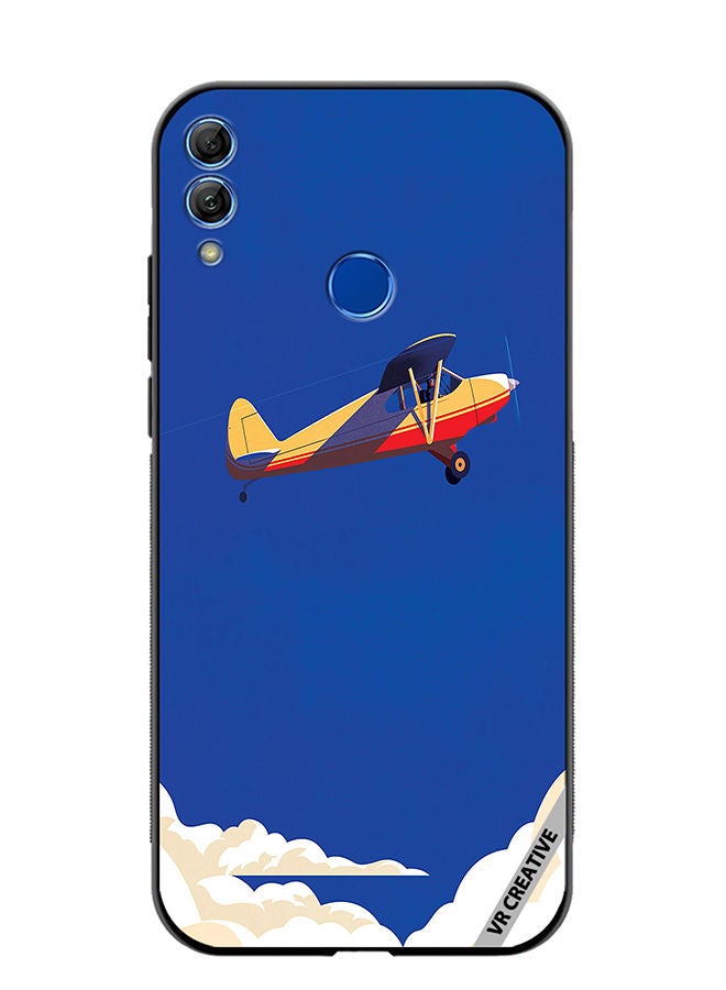 Protective Case Cover For Honor 10 Lite Airplane Design Multicolour