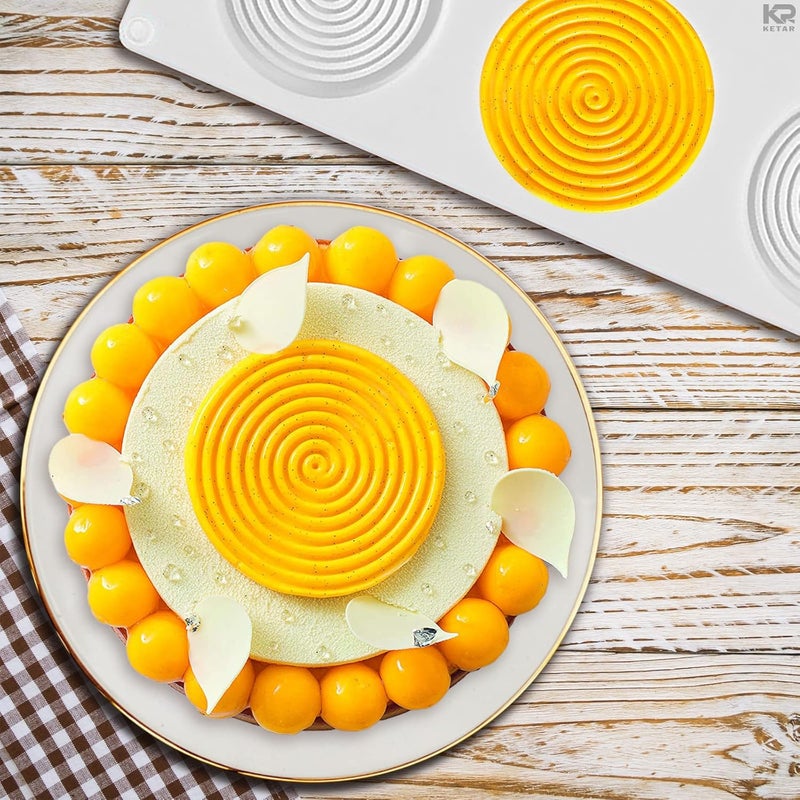 KETAR Spiral Shape Silicone Molds Cake Decorating, Tools Bakeware French Dessert Mousse Cake Mold Baking Cupcake Silicone Mousse Mold 6 Cavities - Cake Fondant Decorating Tools - Image 5