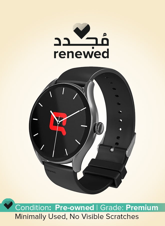 Compaq ساعة Q المتجددة من سلسلة Balance مع شاشة HD | مكالمات بلوتوث | إشعارات الرسائل الفورية | مراقبة ضغط الدم | مراقبة معدل ضربات القلب | ساعة ذكية (أسود) CQ50TB - Image 1