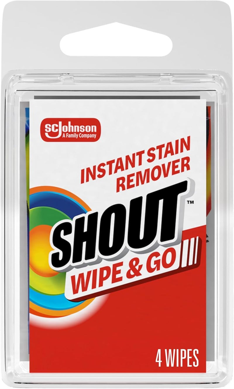 Shout Wipes, Wipe and Go Instant Stain Remover - Image 1