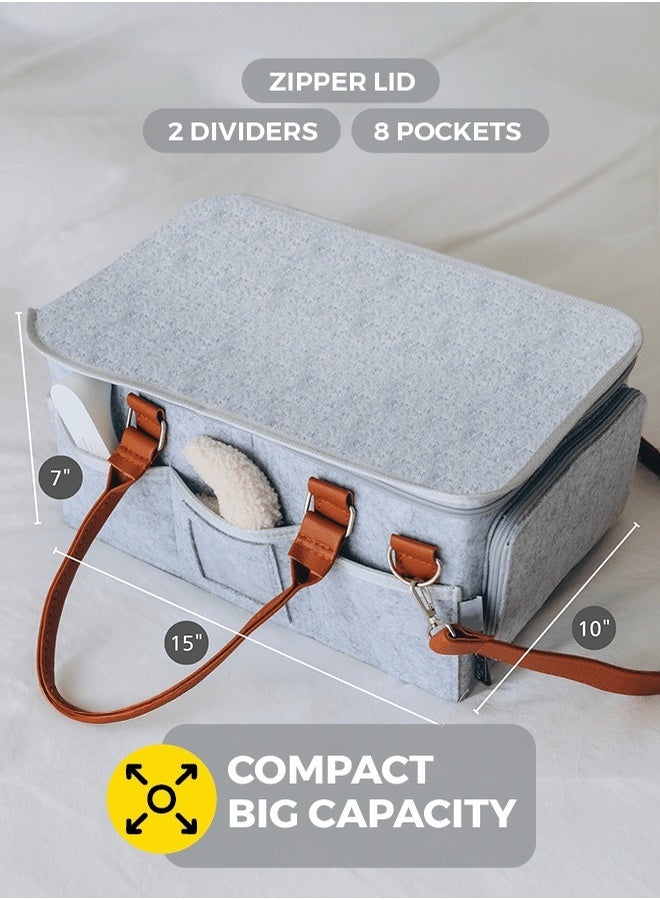 Zenito Portable Diaper Caddy Organizer - Nursery Essential - Image 3