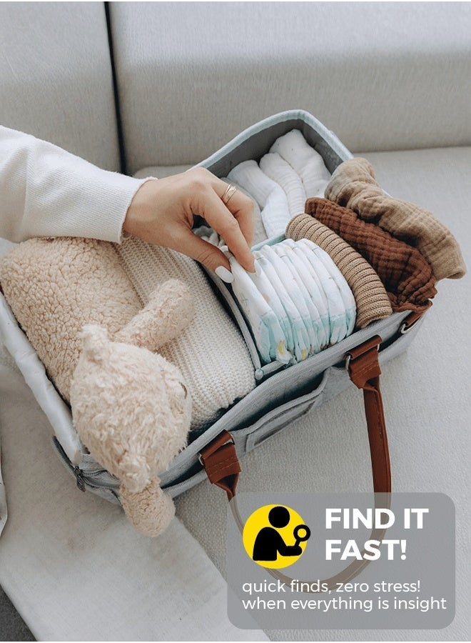 Zenito Portable Diaper Caddy Organizer - Nursery Essential - Image 2