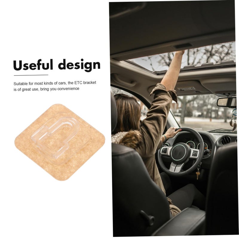 Windshield Car Bracket Detachable Adhesive Holder For Electronic Toll Collection System Model Black - Image 5