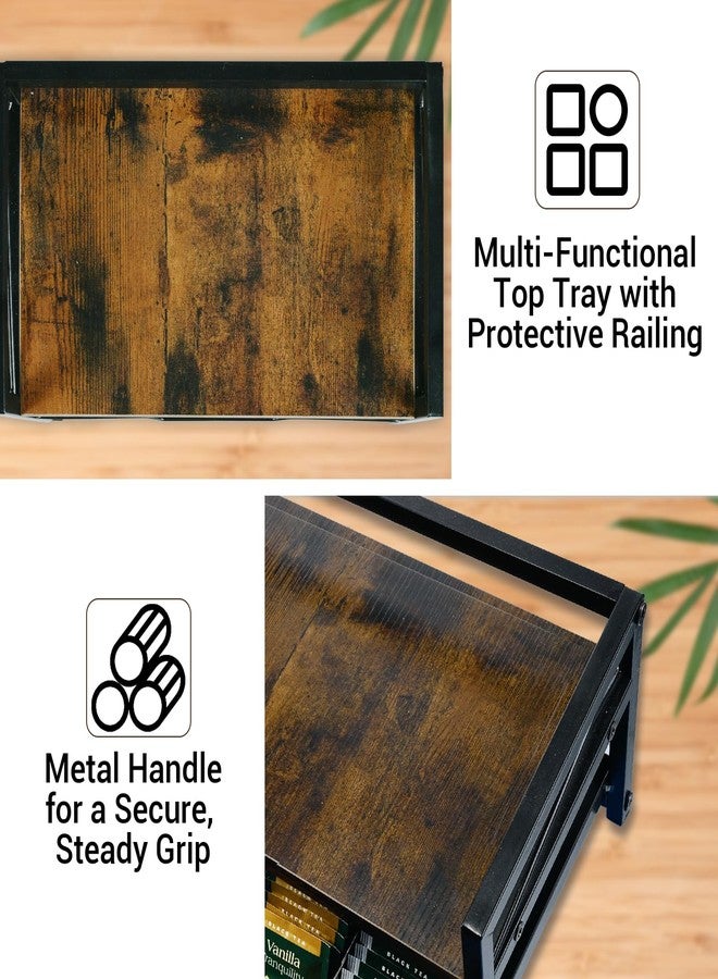 NANXITU Tea Holder Organizer,Wood Tea Box Organizer Storage Box,Tea Caddy for Tea Bags Organizer Drawer,with 8 Compartments Multi-Functional Tea Station Chest for Countertop - Image 4
