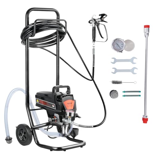 VEVOR Stand Airless Paint Sprayer with Cart, 950W 3000PSI High Efficiency Electric Airless Sprayer, Fine and Even Painting Effect, Paint Sprayers for Home Interior and Exterior Furniture and Fences - Image 1