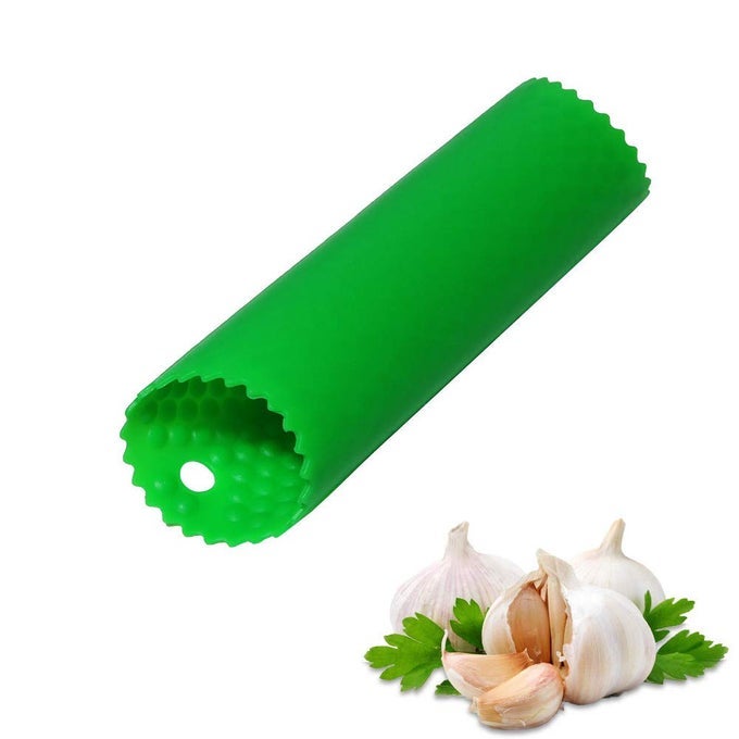 GARLIC PEELER SKIN REMOVER ROLLER KEEPEREASY QUICK TO PEELED GARLIC CLOVES WITH SILICONE TUBE ROLLER GARLIC PEELING KITCHEN TOOLGREEN