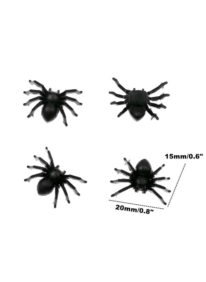 ALIMITOPIA ALIMITOPIA 200pcs Fake Black Spider Realistic Imitation Bug for Halloween Prank Props06  - Image 5