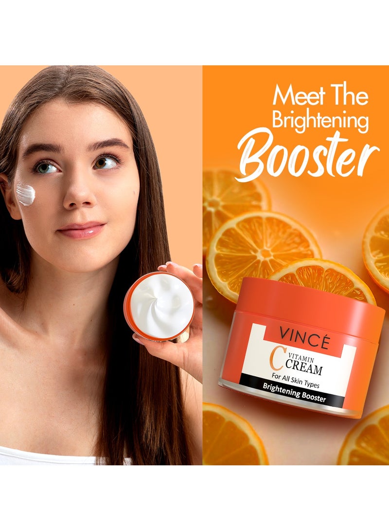 فينس كريم فيتامين سي من فينس - يضيء البشرة ويقلل من البقع الداكنة والتصبغ - يحفز الكولاجين ويقاوم الشيخوخة ويهدئ - يرطب ويعزز نضارة البشرة وشبابها - خالٍ من البارابين، 50 مل - Image 2