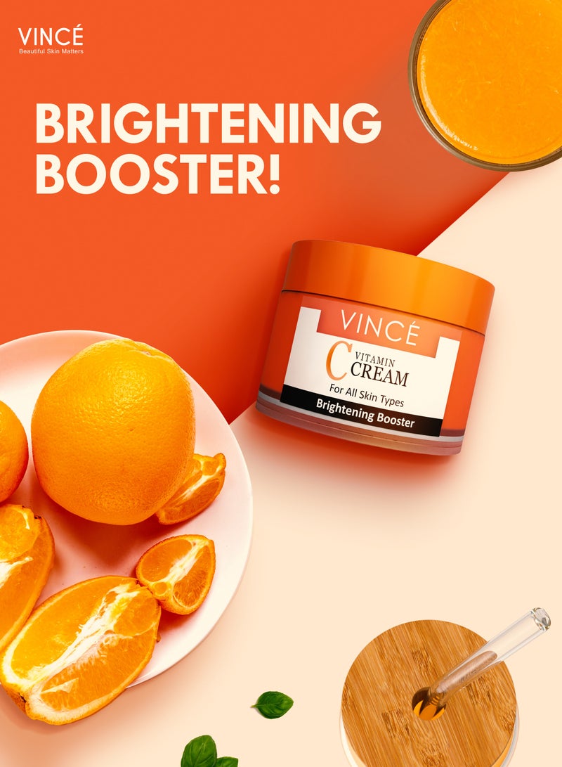 فينس كريم فيتامين سي من فينس - يضيء البشرة ويقلل من البقع الداكنة والتصبغ - يحفز الكولاجين ويقاوم الشيخوخة ويهدئ - يرطب ويعزز نضارة البشرة وشبابها - خالٍ من البارابين، 50 مل - Image 3