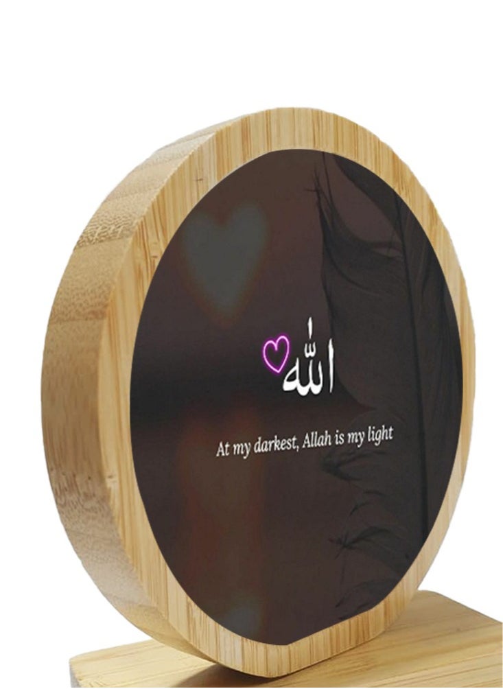 Protective Printed White Round Shape Wooden Photo Frame for Table Top At My Darkest Allah Is My Light - pzsku/ZCDBBD32226E258ED6618Z/45/_/1712401387/757d585a-c5c6-4e23-827c-909d6bd5ce02