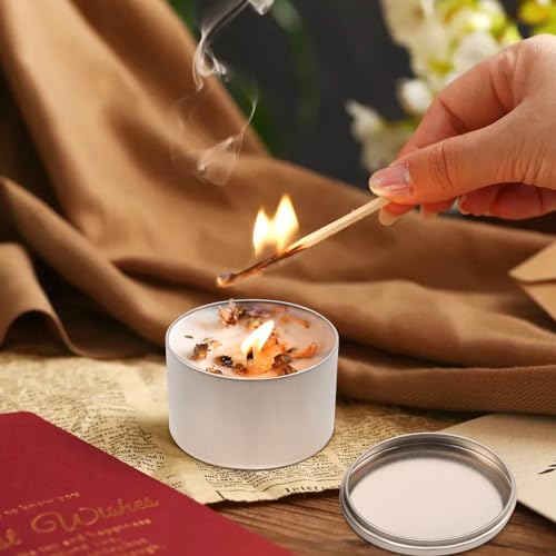 YJHSS Candle Tins 8oz, 24-Pack Premium Matte Full Champagne Gold 8 OZ Metal Candle Jars with Lids for Making Candles, Bulk Empty Candle Containers for Small Business -Champagne Gold - Image 5