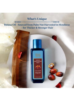Blue Nectar Batana Oil for Thicker Hair Pure Honduras Batana Oil for Hair Growth with Organic Almond Oil Ayurvedic Hair Growth Oil for Stronger Hair 12 Herbs 100ml  - Image 2