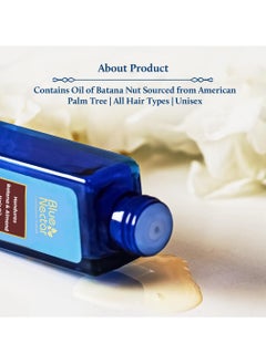 Blue Nectar Batana Oil for Thicker Hair Pure Honduras Batana Oil for Hair Growth with Organic Almond Oil Ayurvedic Hair Growth Oil for Stronger Hair 12 Herbs 100ml  - Image 5