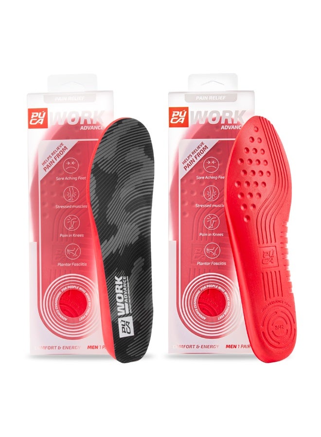 Puca Insole with Advanced Responsive Cushioning Best for standing long hours Work Advance Black - Image 3