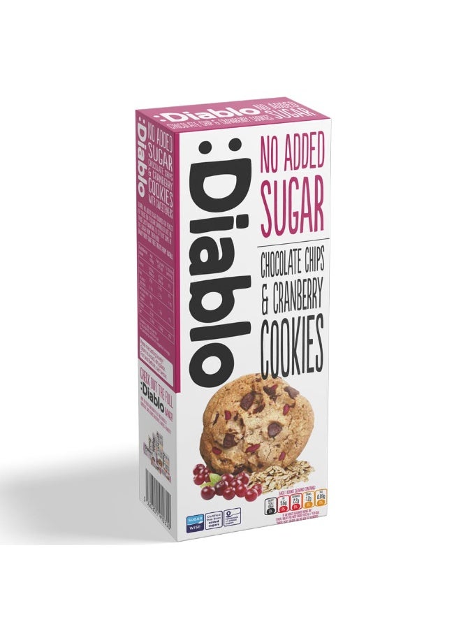 Diablo No Added Sugar Chocolate Chip & Cranberry Cookies (Pack of 3) (Expiry 30th June 2026) - Image 1