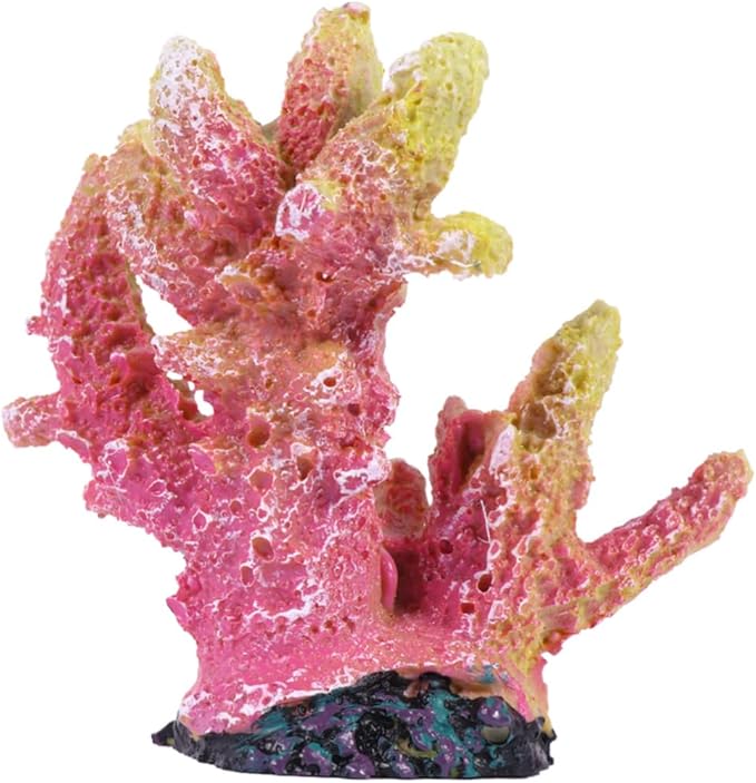 Lifelike Orange Coral Reef Ornament For Aquarium Fish Tank Decoration 8X9cm - Image 1
