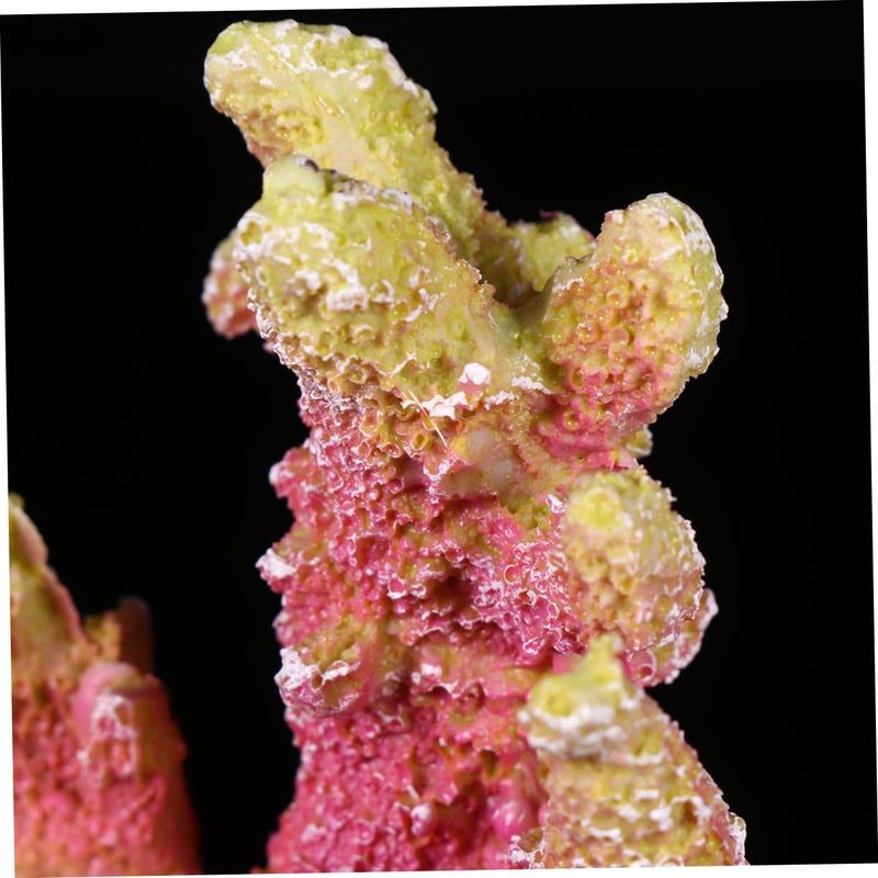 Lifelike Orange Coral Reef Ornament For Aquarium Fish Tank Decoration 8X9cm - Image 3