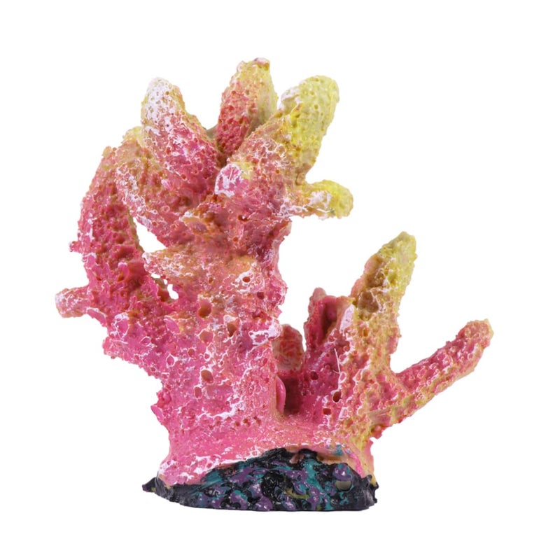 Lifelike Orange Coral Reef Ornament For Aquarium Fish Tank Decoration 8X9cm - Image 2