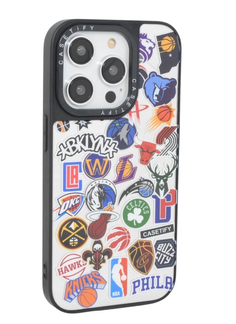 Casetify - iPhone 14 Pro Cover Luxury Plating Embossed Hard Phone Case Tempered Glass Back Cover - Image 1