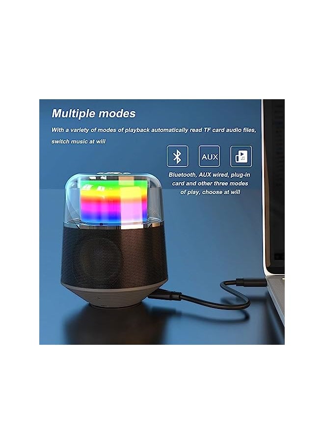 OMIRA - Bluetooth Speaker Spherical Surround Wireless Speaker Portable Speaker 360 Hd Surround Sound Dual Stereo Pairing Built In Colorful Led Lights - Image 1