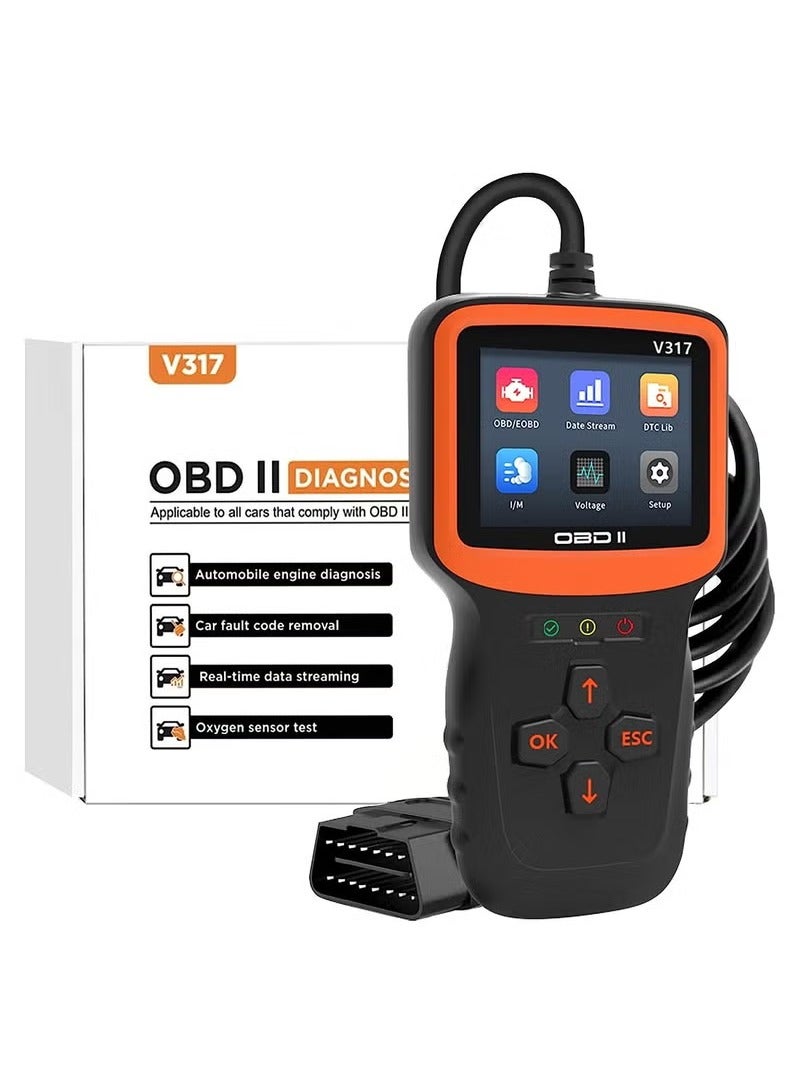 OBD2 Scanner Auto Check Car Engine Clear Fault Code Reader Automotive Diagnostic Scan Tester Tools Kit Color Screen - Image 1