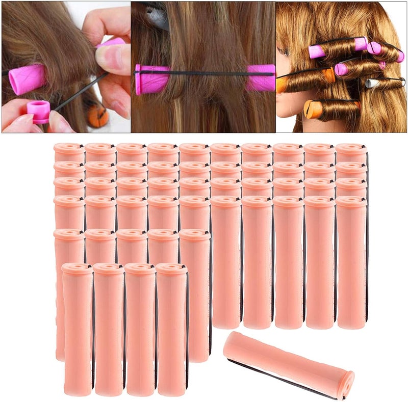 klarako Cold Wave Perm Rods Curling Hair Long Short Hair Small Medium Large Size Heatless tural Rollers Women 1Pack Styling Hairdressing Tools - 50Pcs 2.0cm - Image 3