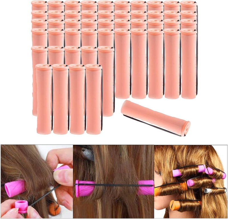klarako Cold Wave Perm Rods Curling Hair Long Short Hair Small Medium Large Size Heatless tural Rollers Women 1Pack Styling Hairdressing Tools - 50Pcs 2.0cm - Image 4